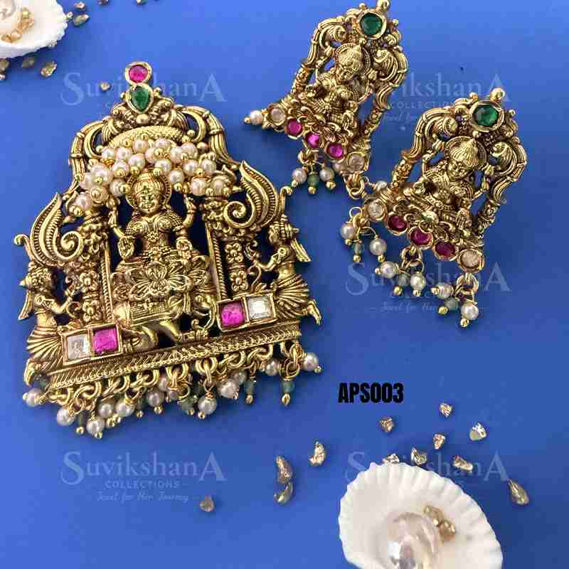 FROM CANVA (10)_11zon Lakshmi Antique Pendant - Image 1