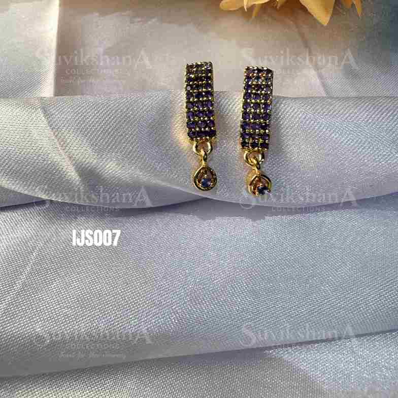 Impon J stud (1)_11zon Luxury Voilet Stone Drops - Image 1