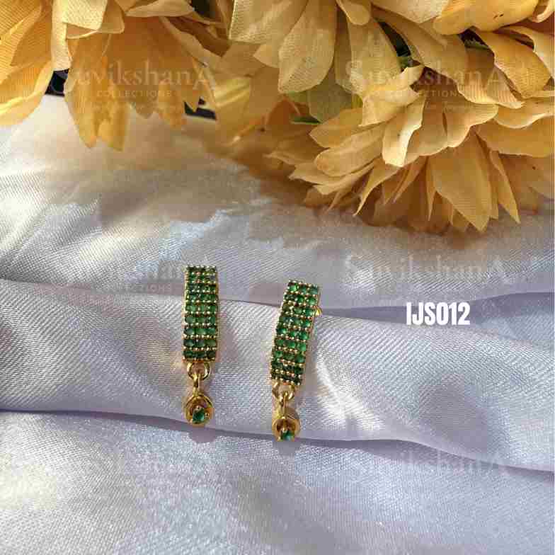 Impon J stud (2)_11zon Green Crystal Drops - Image 1