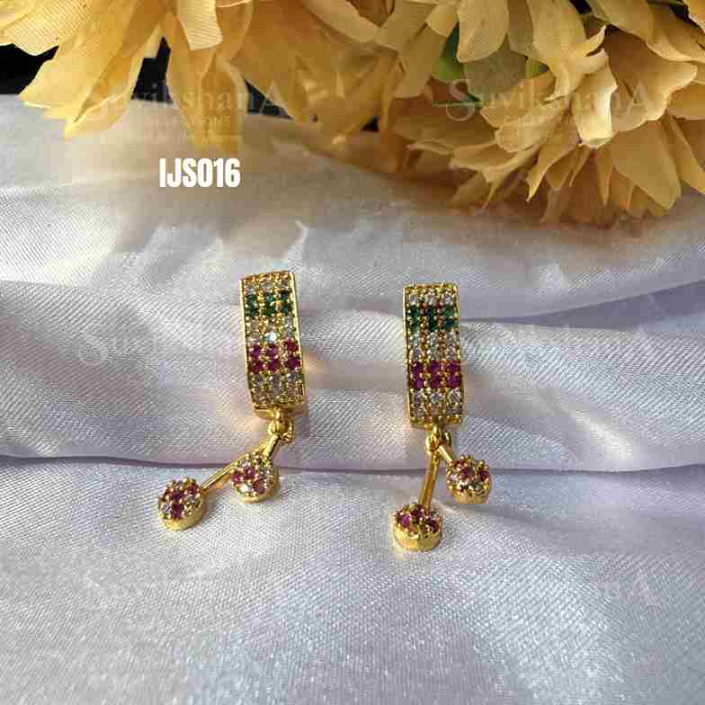 Impon J stud (4)_11zon Festive Trio Spark Earrings - Image 1