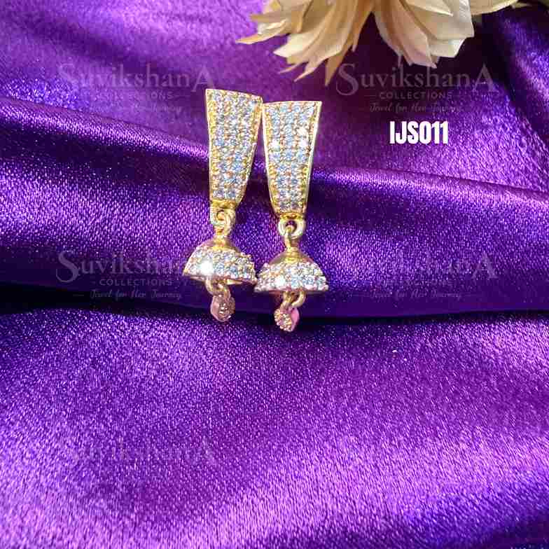 Impon J stud_11zon Diamond Bell Earrings - Image 1
