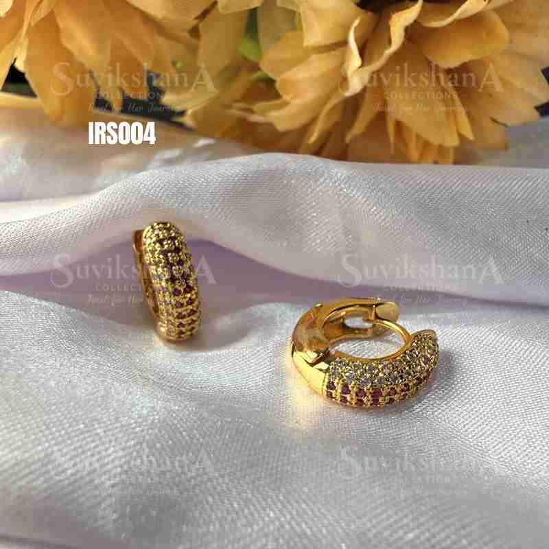 Impon ring stud _11zon Elegant Ruby Huggies - Image 1