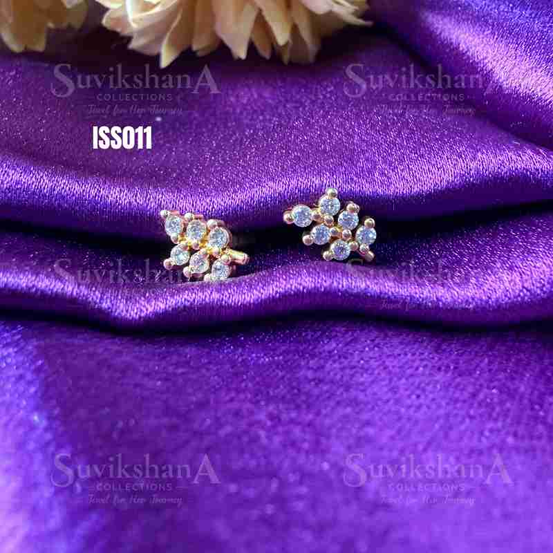 Impon second stud (6)_11zon Impon Leaf Pattern Studs - Image 1