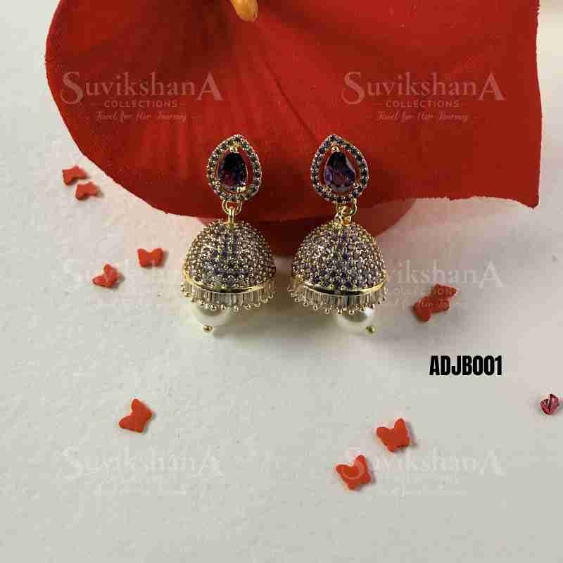JIMIKI (10)_11zon Luxe Stone Jhumka - Image 1