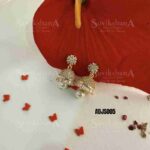 White American Diamond Jhumka