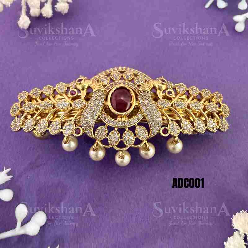 clip (4)_11zon Diamond Touch Peacock Clip - Image 1