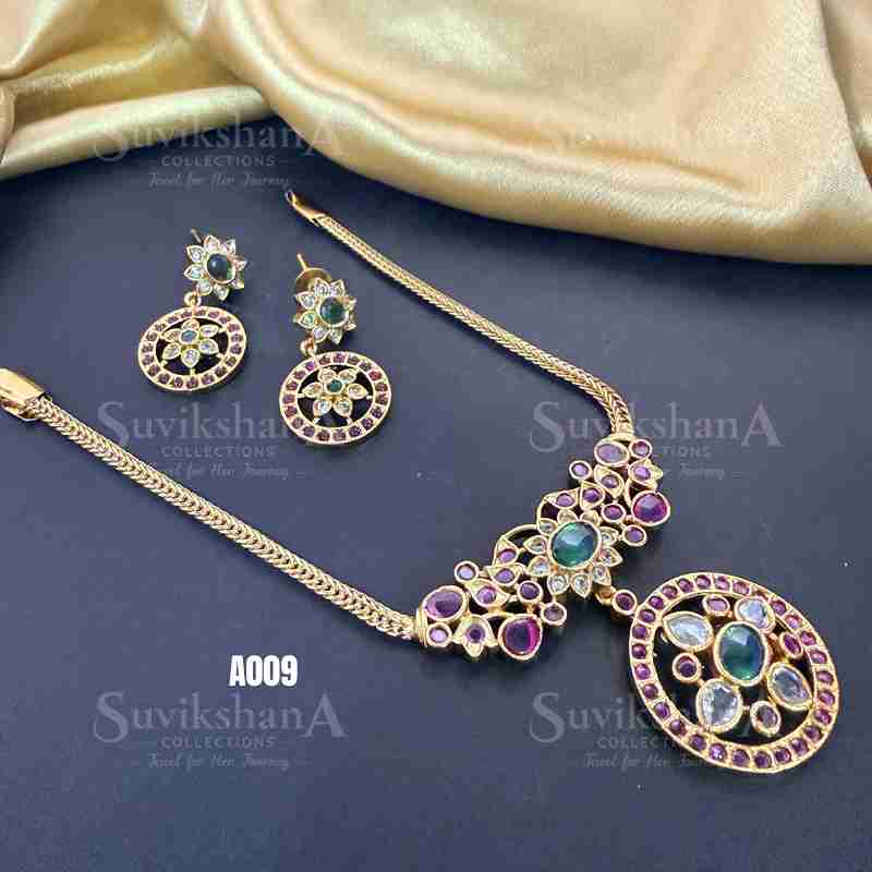 neck (16)_11zon Ruby Green Necklace Set - Image 1