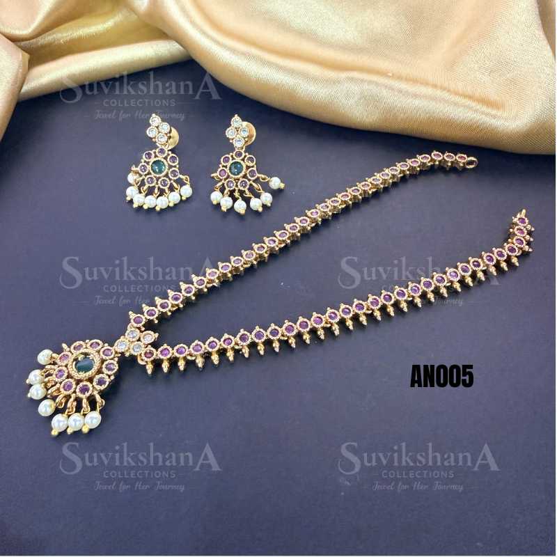 neck 2 (16)_11zon Royal Pink Stone Necklace - Image 1