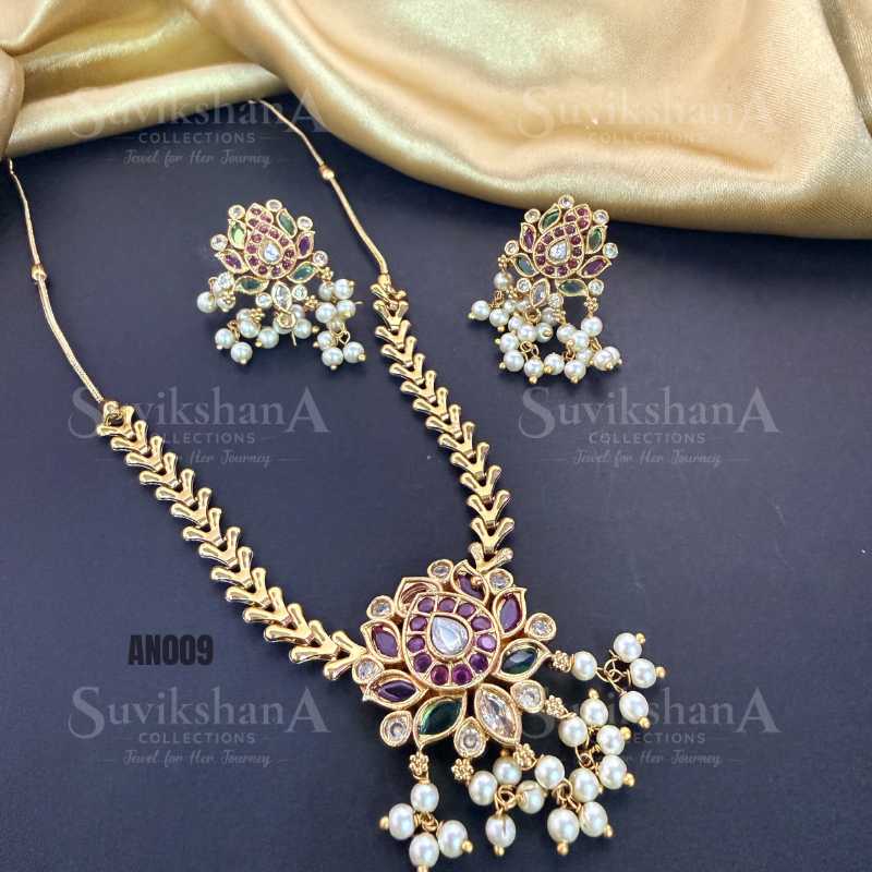neck 2 (25)_11zon Antique Pearl Drop Necklace - Image 1