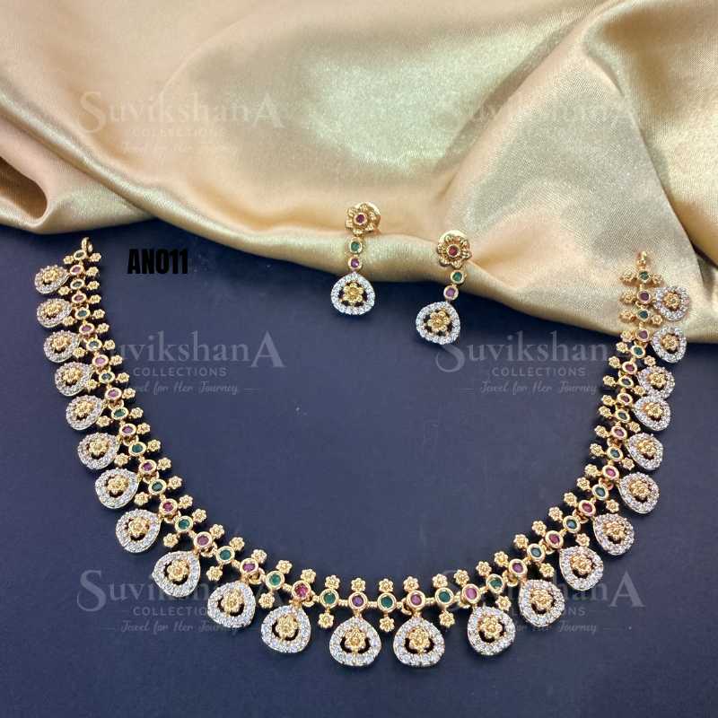 neck 2 (26)_11zon Diamond Drop Necklace Set - Image 1