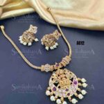 Temple Jhumka Necklace Set