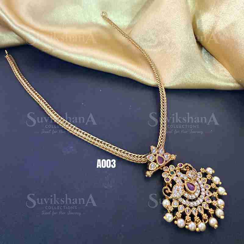 neck (45)_11zon Classic Peacock Drop Necklace - Image 1