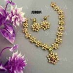 Multi Stone Flower Necklace