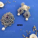 Violet Crystal Pendant Set