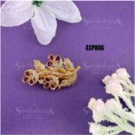 Gold Finish Flower Brooch