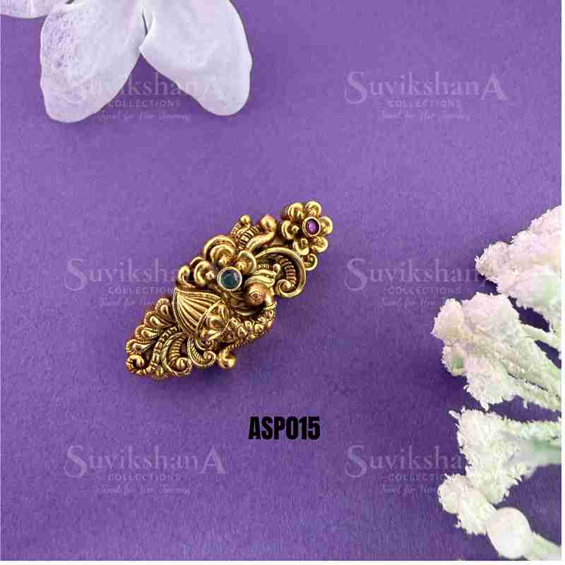 saree pin (10)_11zon Temple Art Brooch - Image 1