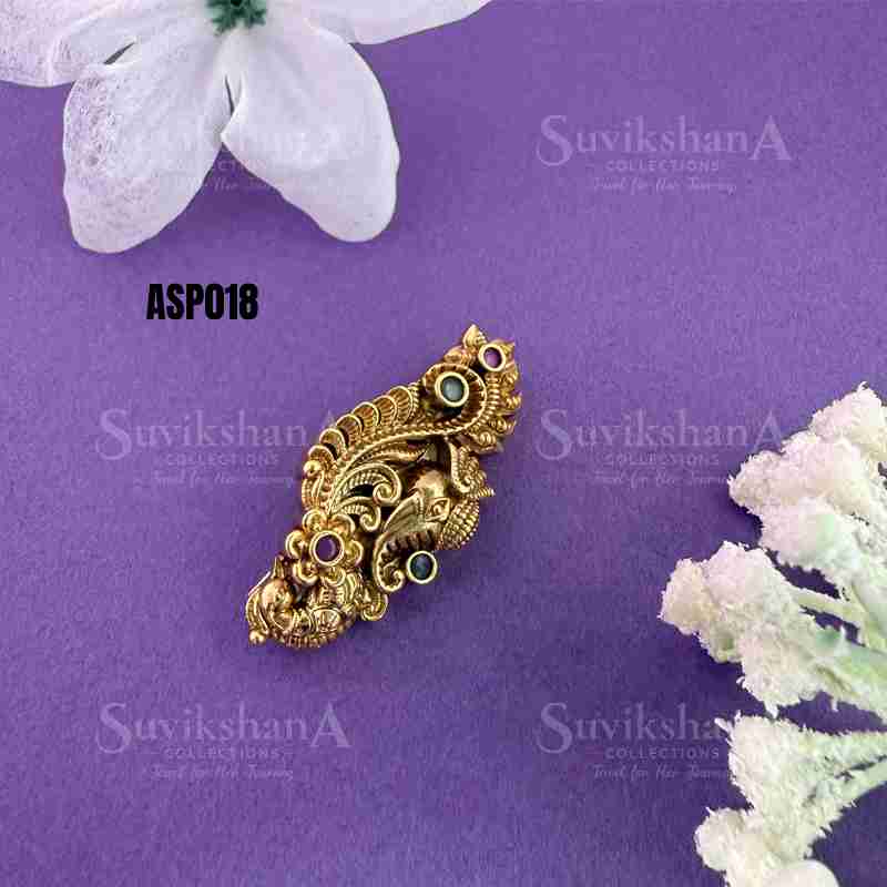 saree pin (6)_11zon Heritage Stone Saree Pin - Image 1