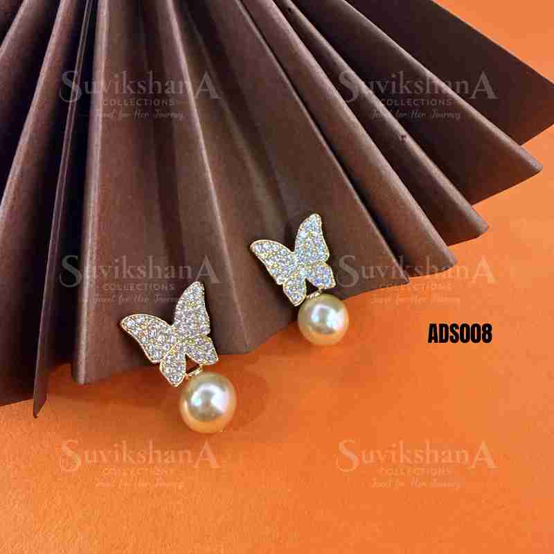 studs_11zon Butterfly Pearl Studs - Image 1