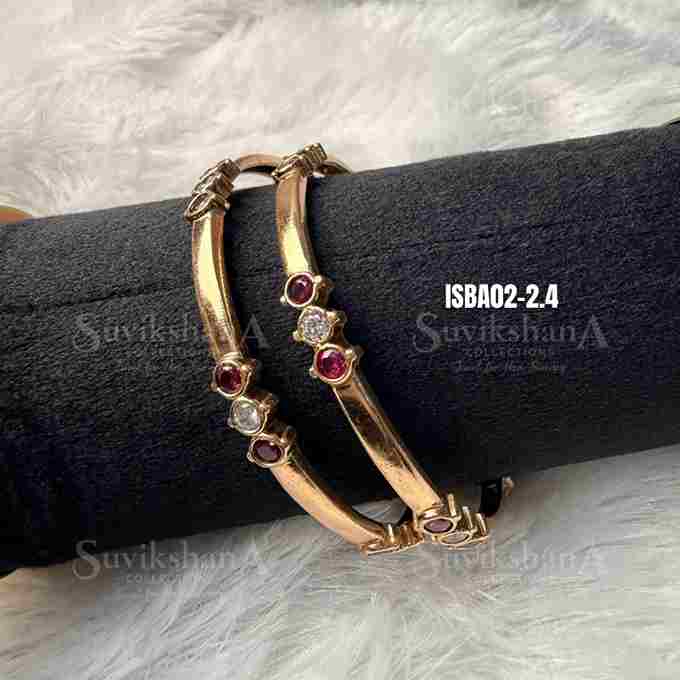 ISBA02 Impon Stone Bangles - Image 1